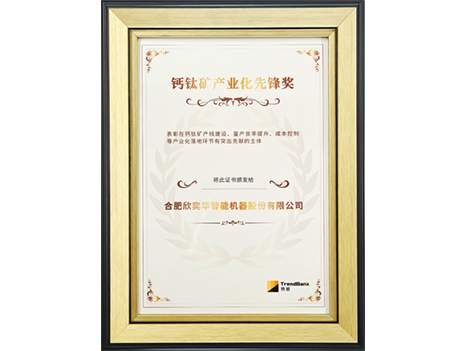 钙钛矿产业化先锋奖